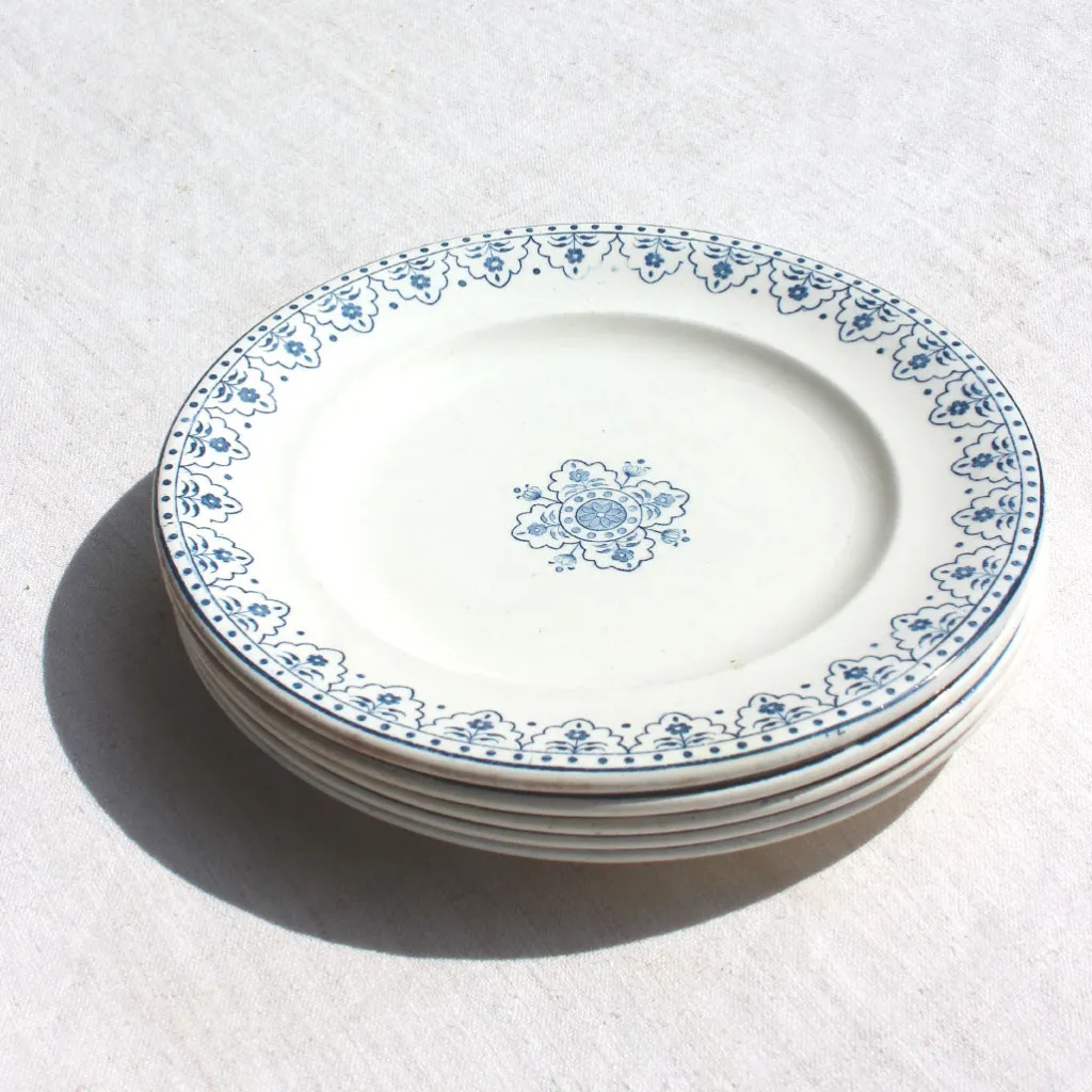 Maison Cuilleret 6 assiettes plates en terre de fer