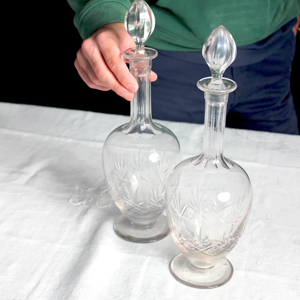 MAISON CUILLERET Carafe en cristal taillé