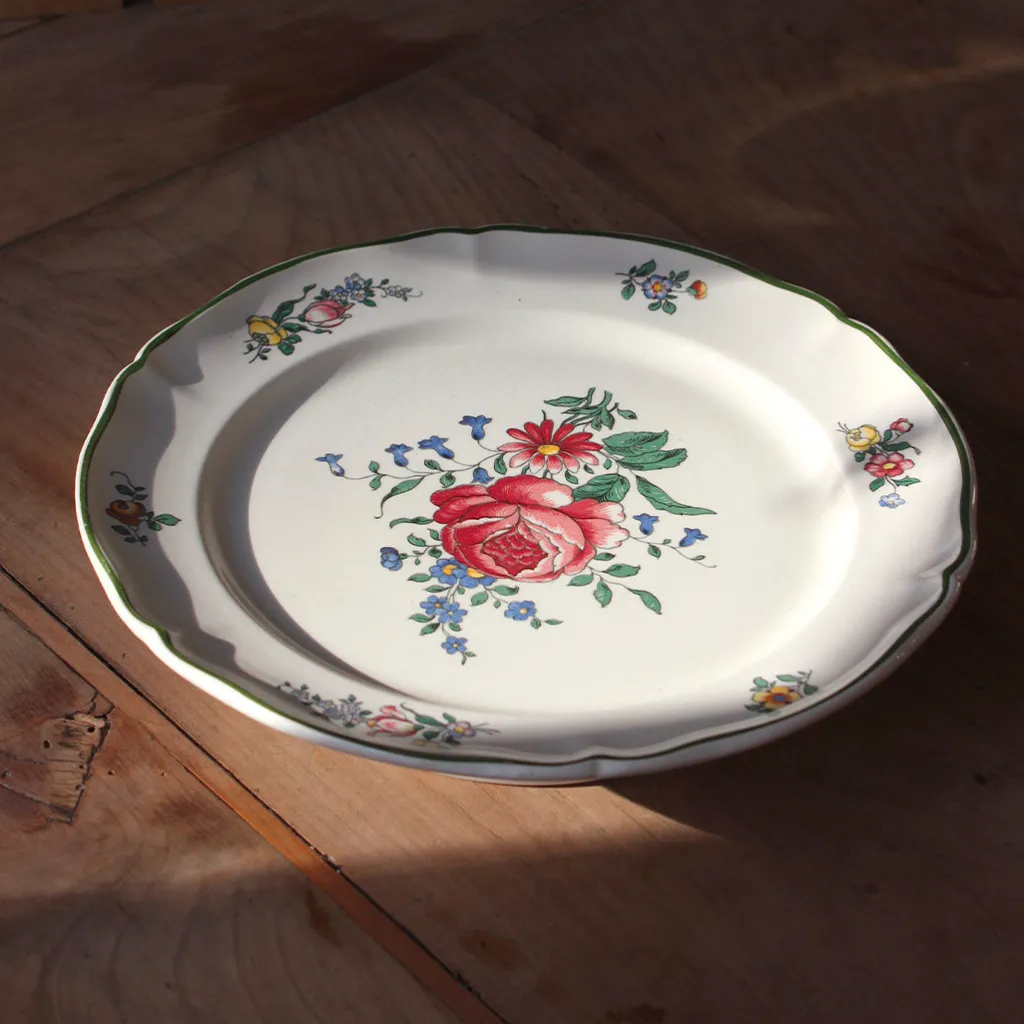 Villeroy & Boch Duo d'assiettes sur pied aux bouquets de fleurs