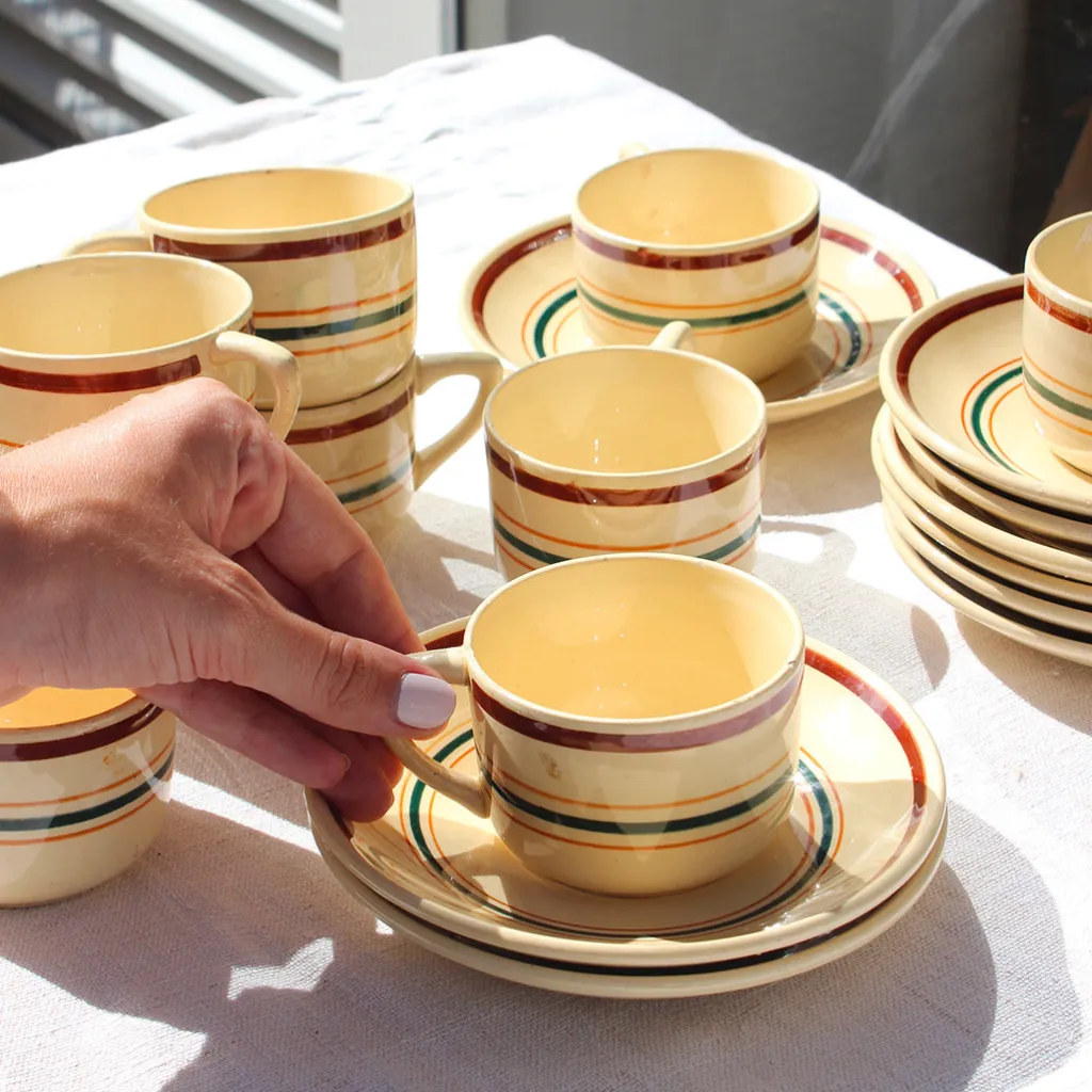 Gien Ensemble de 9 tasses à café de