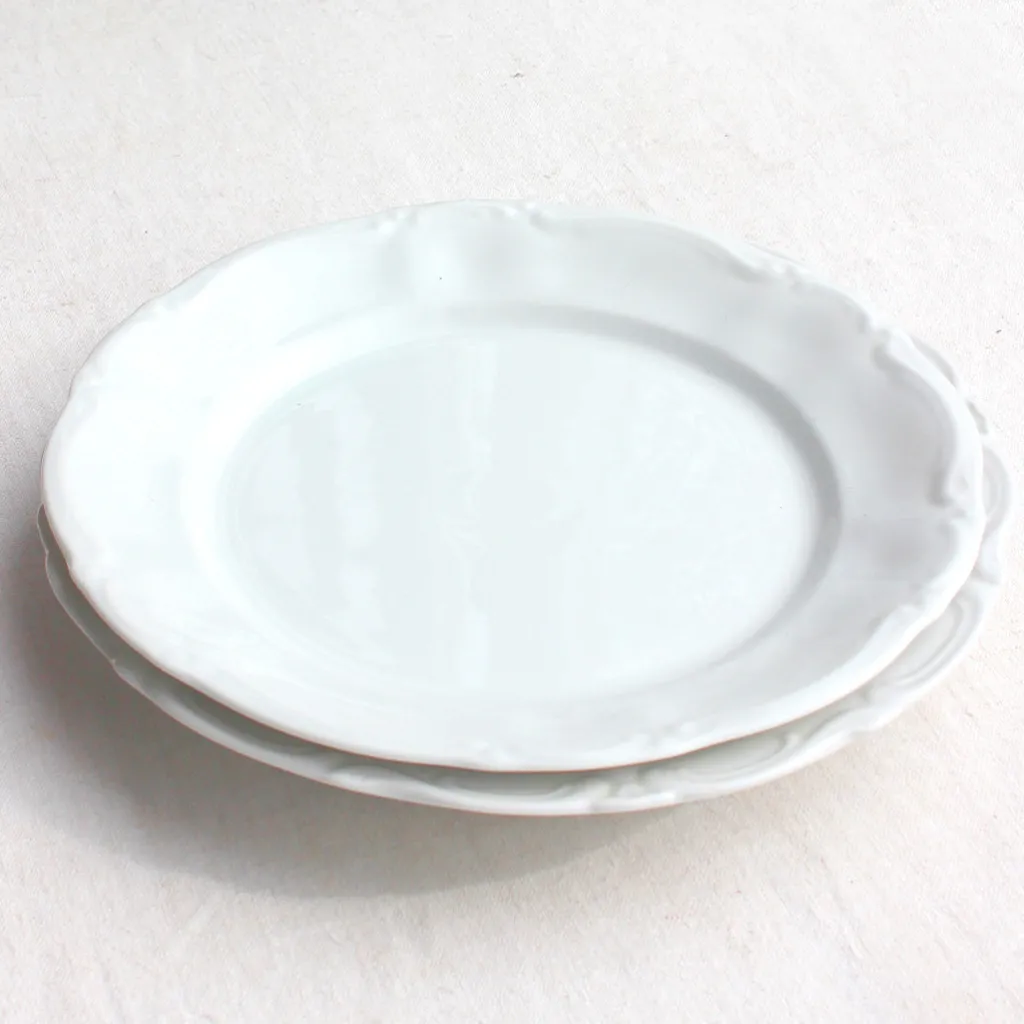 Bavaria Germany Plats de service en porcelaine blanche mouvementée