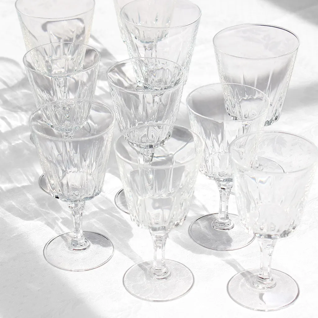 Vintage Verres à vin et à eau anciens