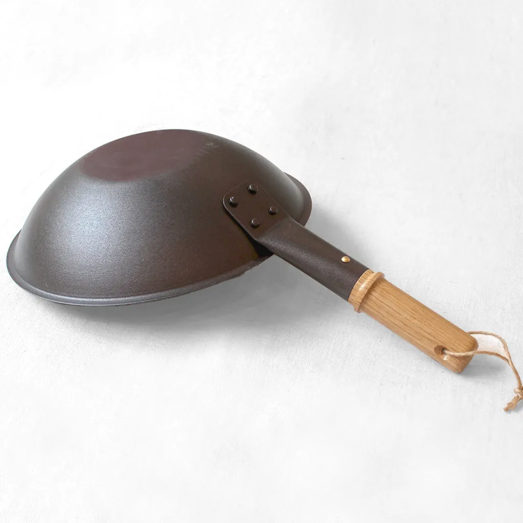 Netherton Foundry Wok en fer avec manche en bois